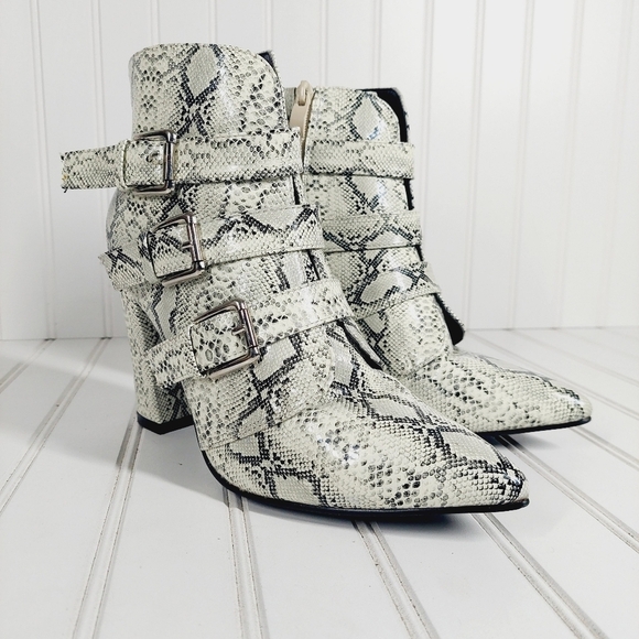 NEW Boutique Pointed Toe Leopard-print Zipper Buckle High Heel Soft Boots C378 - Picture 4 of 16